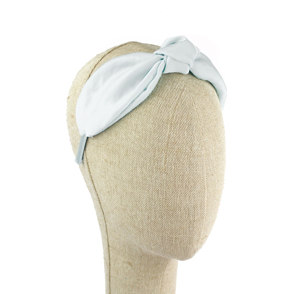 turbane diadema raso blanco