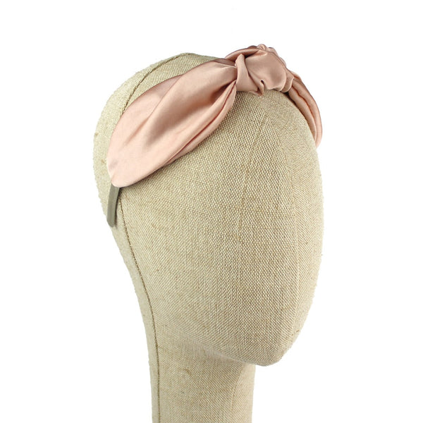turbane diadema raso rosa nude
