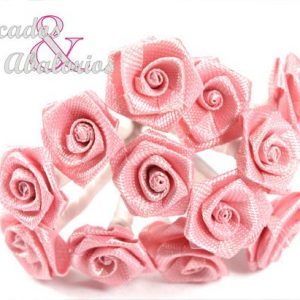 mini rosas de tela