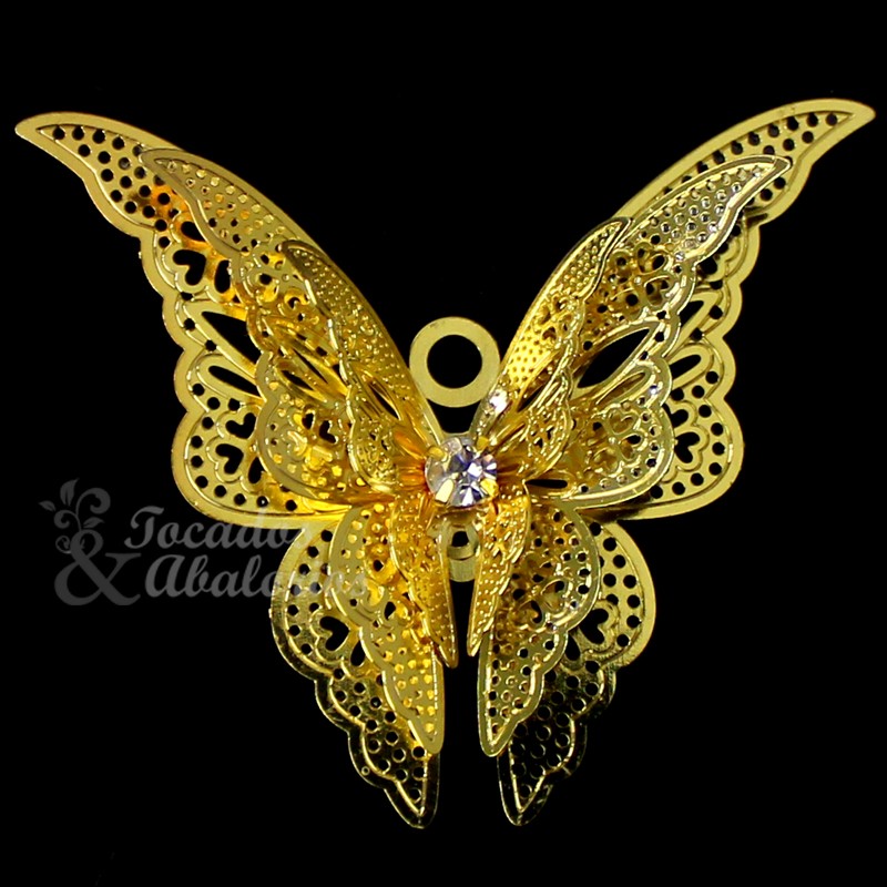 Mariposa de latón y cristal Mariposa de latón y cristal