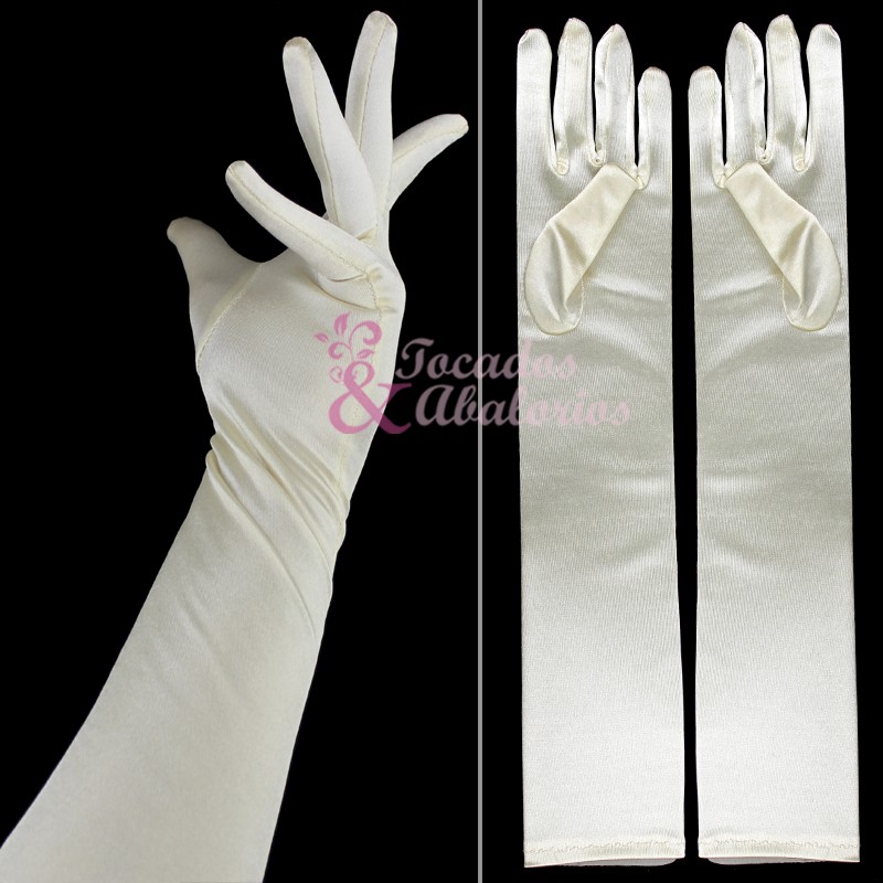 Guantes Raso Largos Guantes Raso Largos