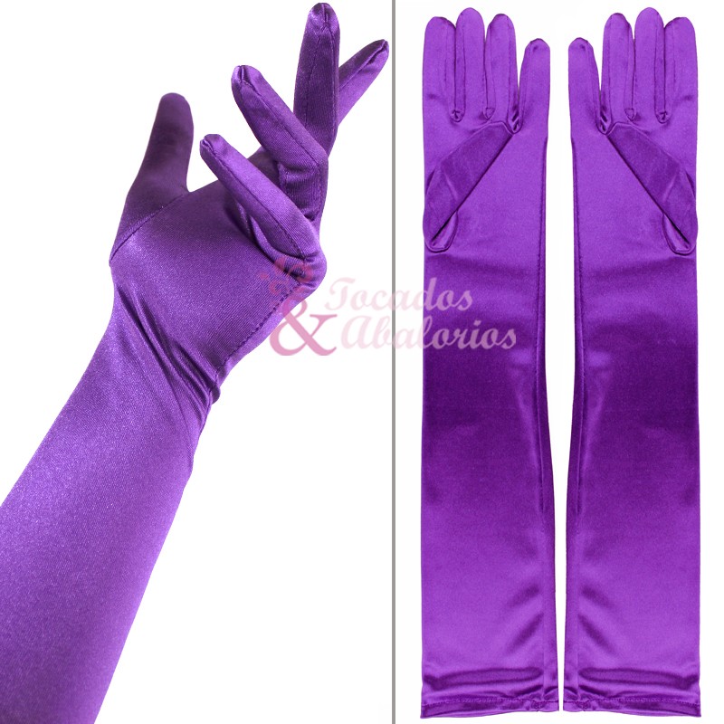 Guantes Raso Largos Guantes Raso Largos