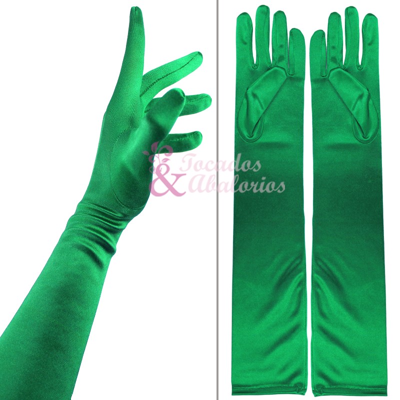 Guantes Raso Largos Guantes Raso Largos