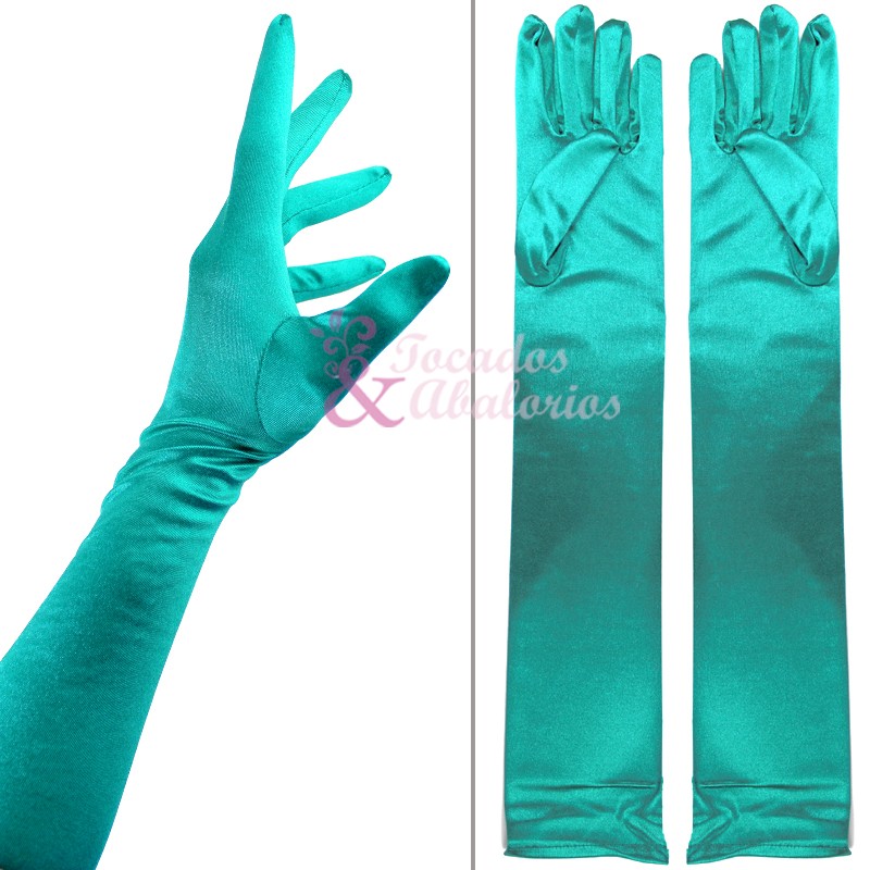 Guantes Raso Largos Guantes Raso Largos