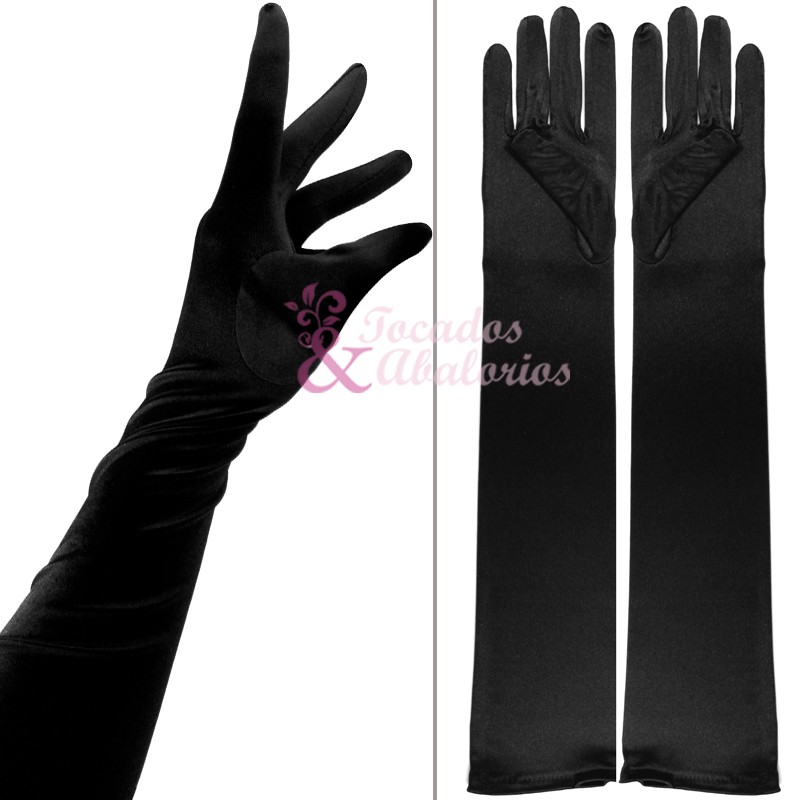 Guantes Raso Largos Guantes Raso Largos