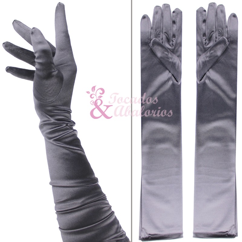 Guantes Raso Largos Guantes Raso Largos