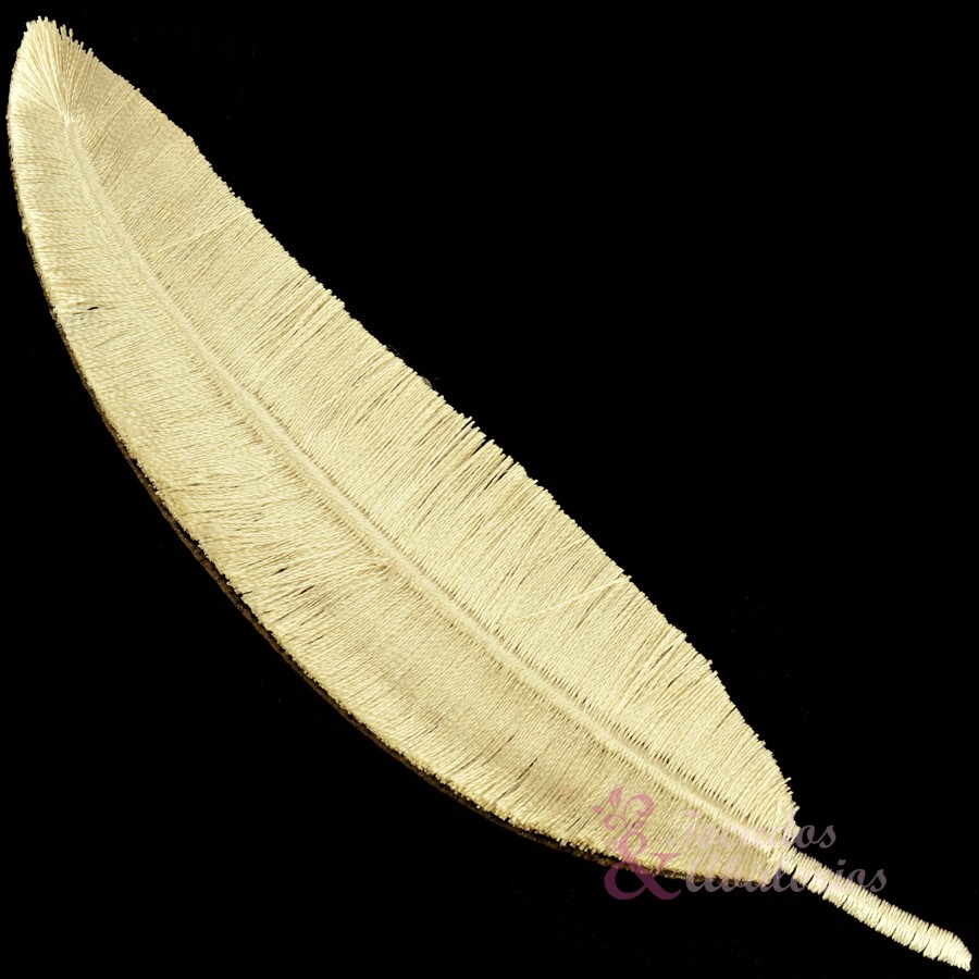 Pluma bordada 14CM. termoadhesiva Pluma bordada 14CM. termoadhesiva