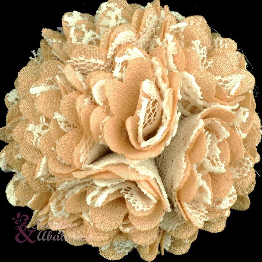 Flor clavel tela/encaje 6 cm. Flor clavel tela/encaje 6 cm.