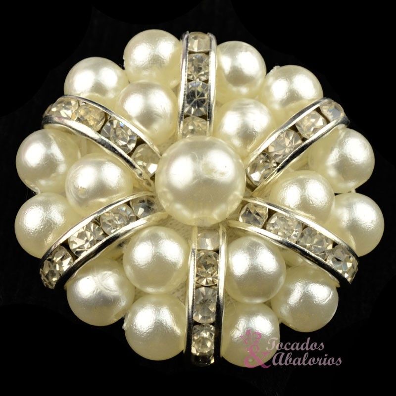 BOTON PERLAS Y STRASS BOTON PERLAS Y STRASS