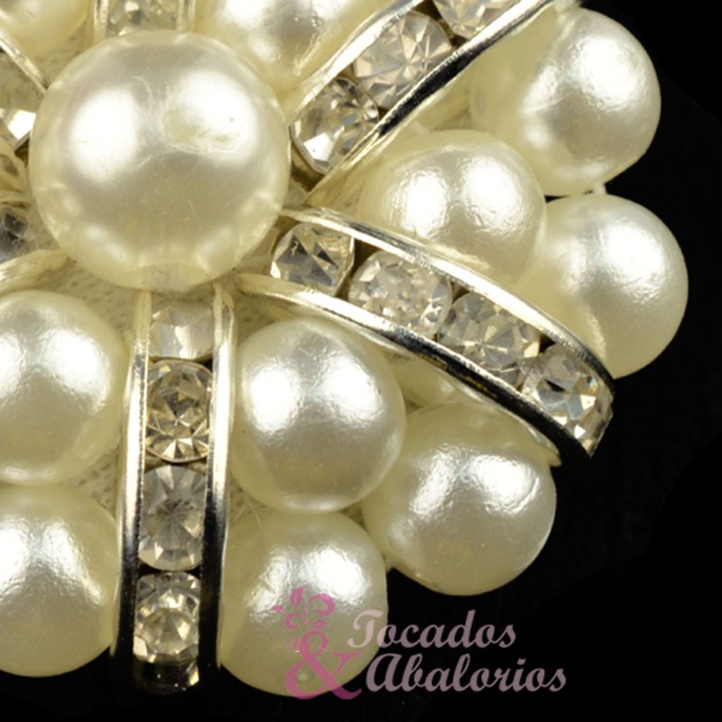 BOTON PERLAS Y STRASS BOTON PERLAS Y STRASS