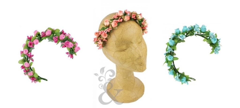 corona de flores preservadas