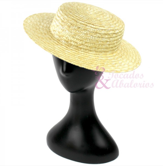 Tocado Canotier Tocados y Abalorios