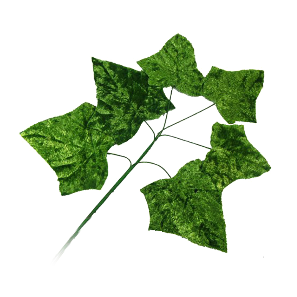 BOUQUET 6 FEUILLES VELOURS 17CM vert BOUQUET 6 FEUILLES VELOURS 17CM vert