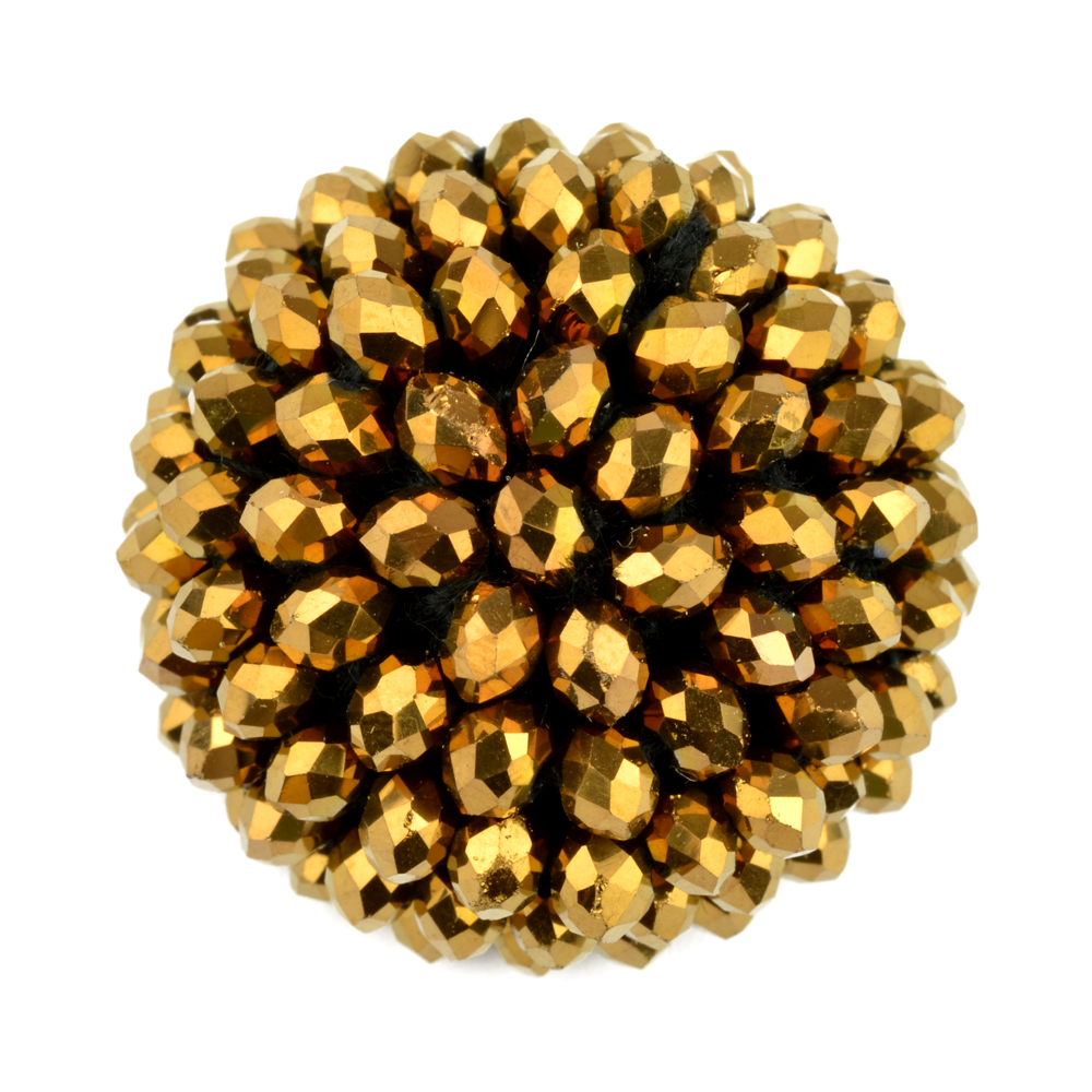 Bouton demie sphère pierres or Bouton demie sphère pierres or