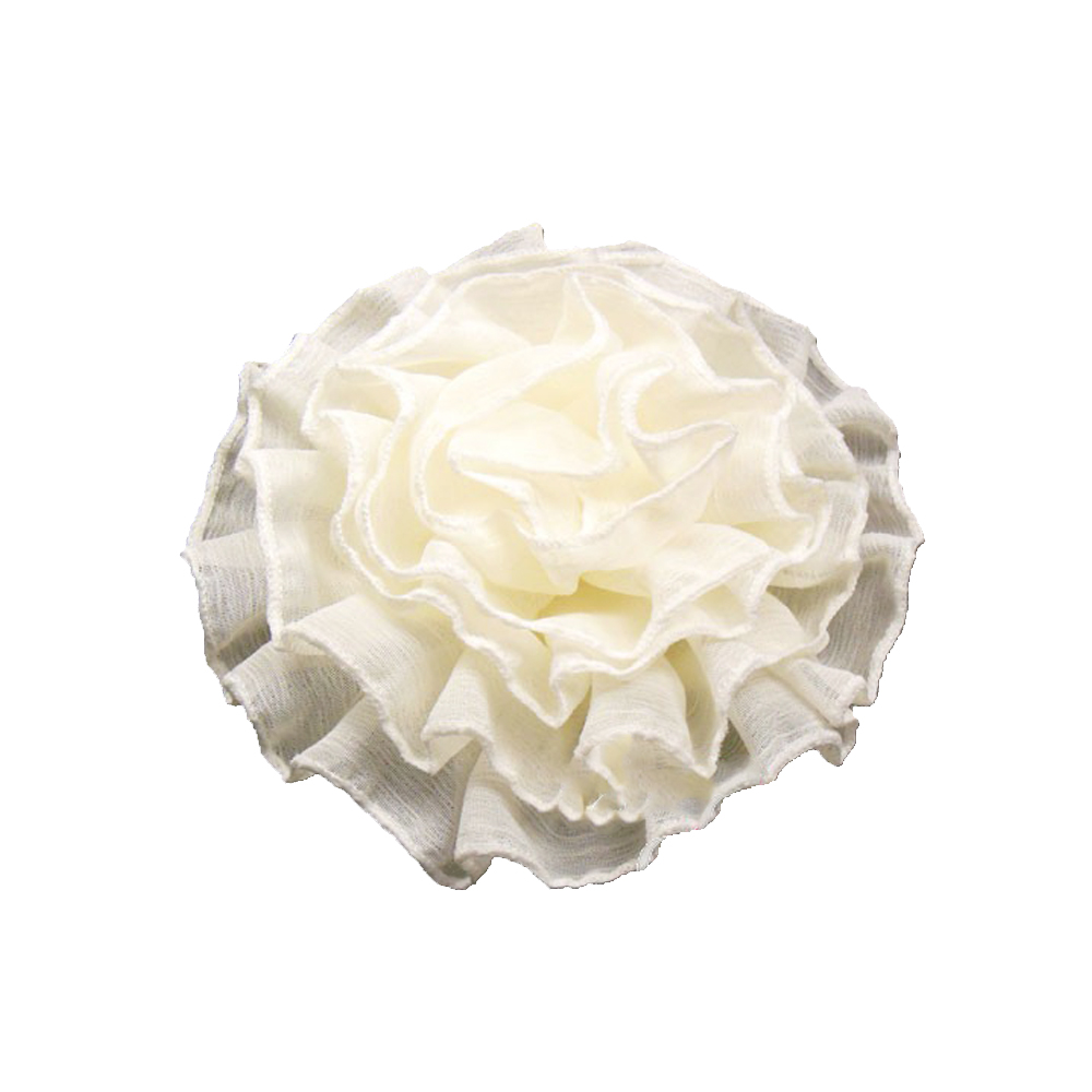 FLEUR TISSU 14CM ecru FLEUR TISSU 14CM ecru