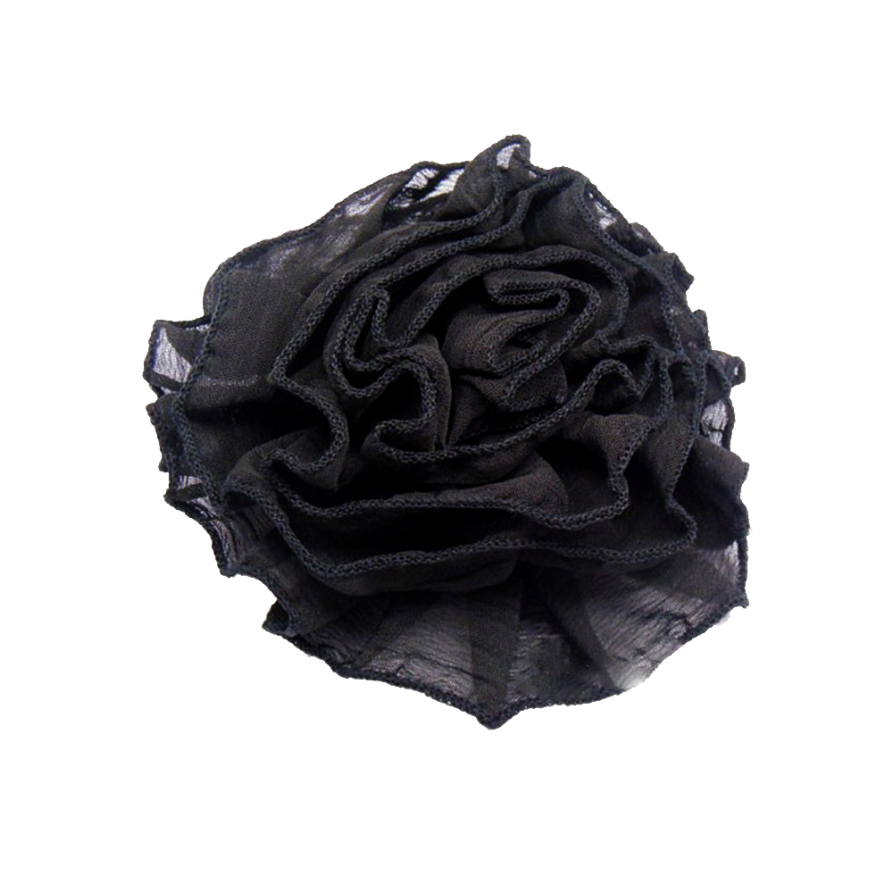 FLEUR TISSU 14CM noir FLEUR TISSU 14CM noir