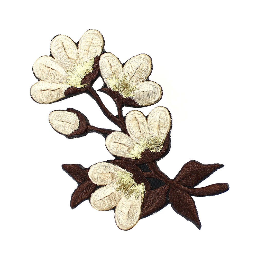 applique fleur brodee beige applique fleur brodee beige
