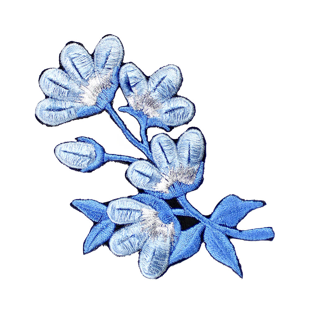 applique fleur brodee bleu moyen applique fleur brodee bleu moyen