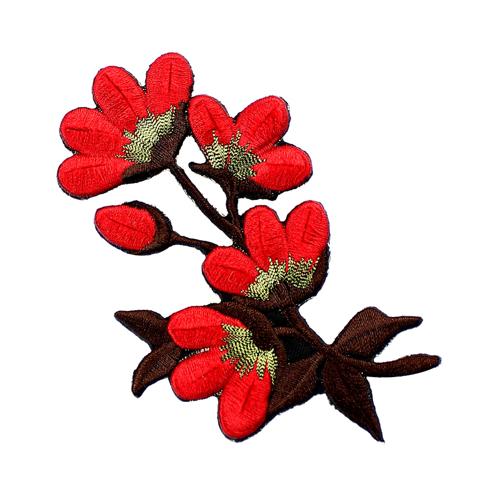 applique fleur brodee rouge applique fleur brodee rouge