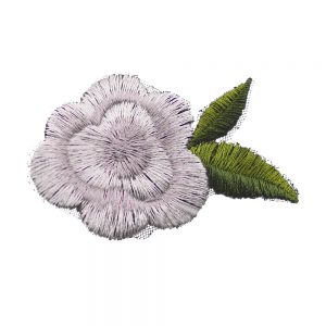 applique mini fleur gris moyen
