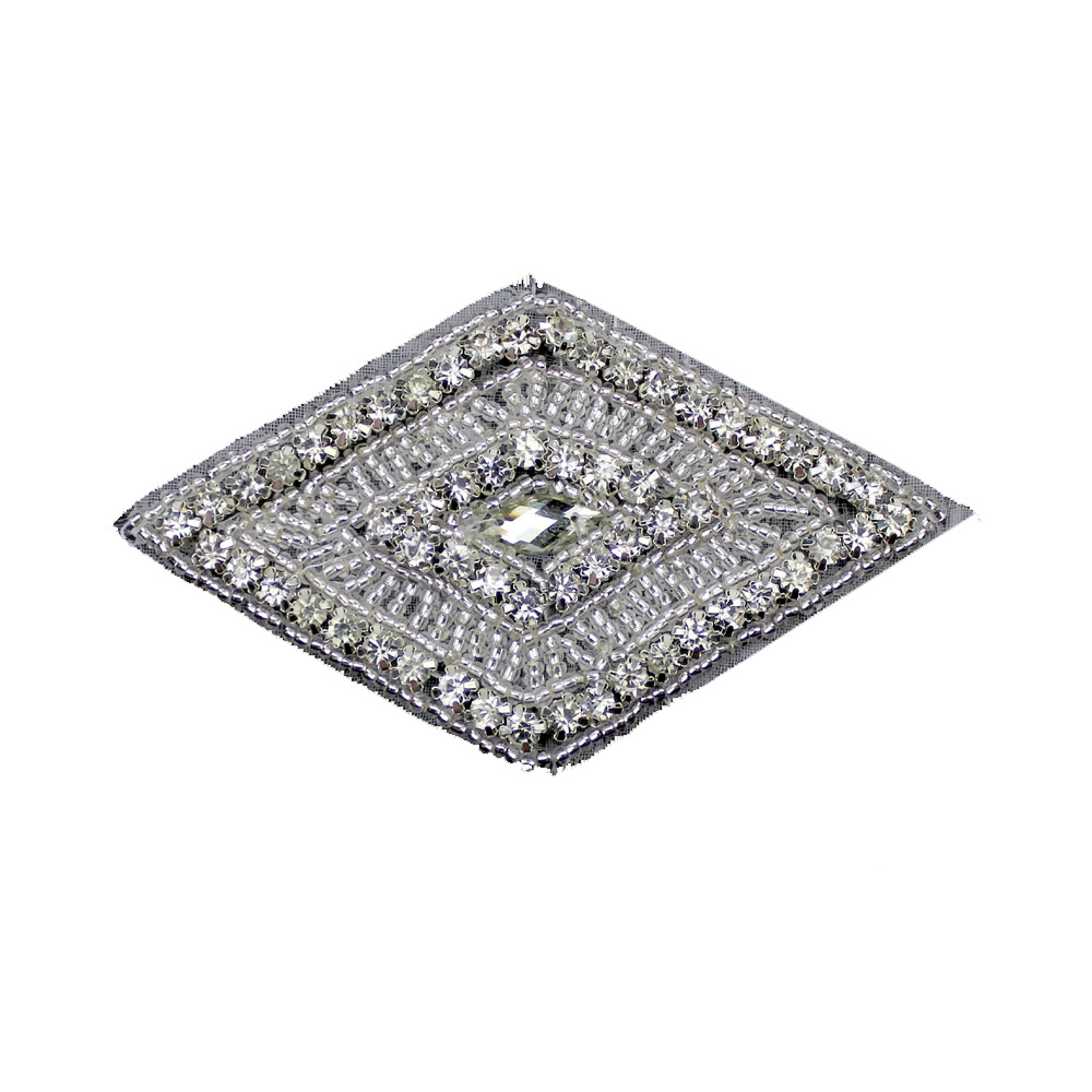 applique thermocollant pierres 10X5,5 argent 2 applique thermocollant pierres 10X5,5 argent 2