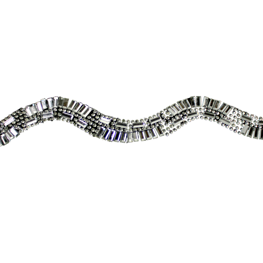 bande ondulee argent