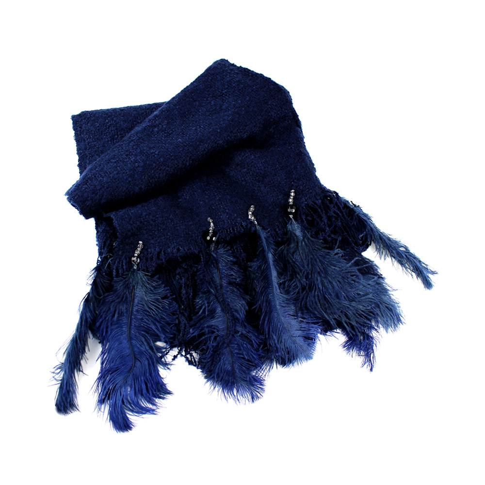 etole plumes bleu marin 2 etole plumes bleu marin 2