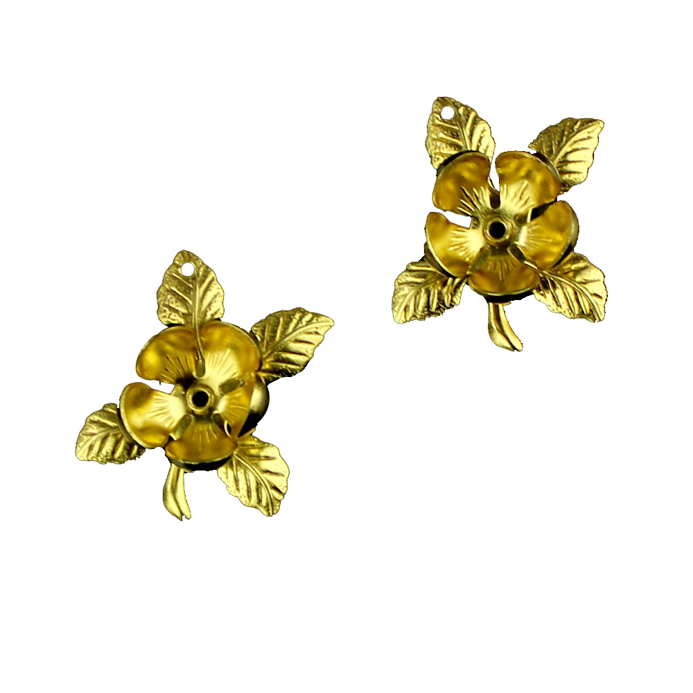 mini coquelicot en laiton 2 unites mini coquelicot en laiton 2 unites