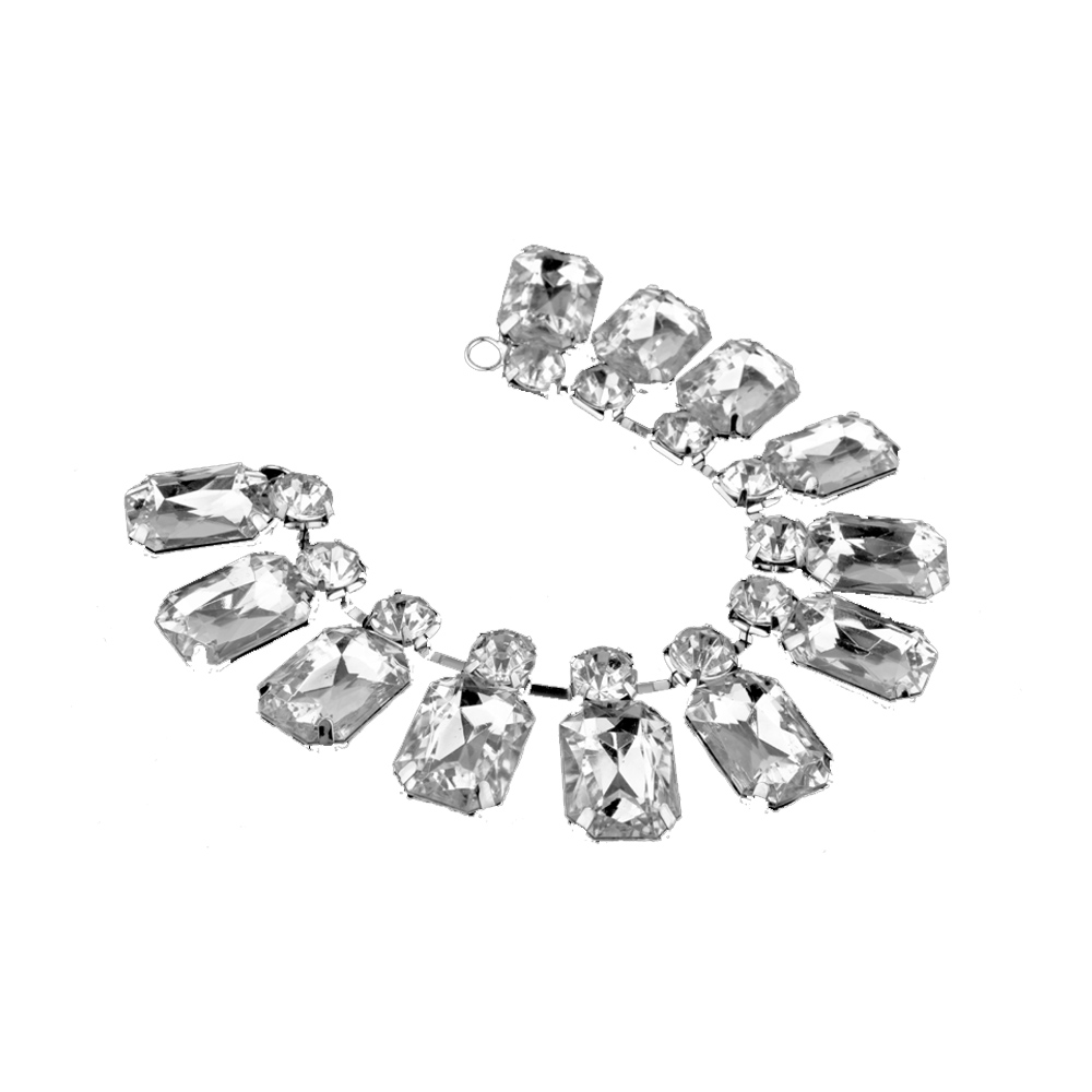 ornement pierres sertissage 16X2,5 cm argent ornement pierres sertissage 16X2,5 cm argent