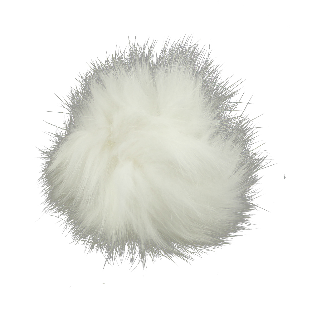 pompon lapin 80 mm blanc pompon lapin 80 mm blanc