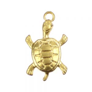 tortue laiton or