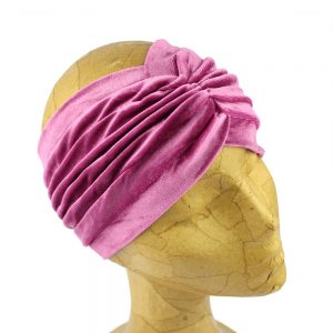 turban ouvert velours haute rose blush