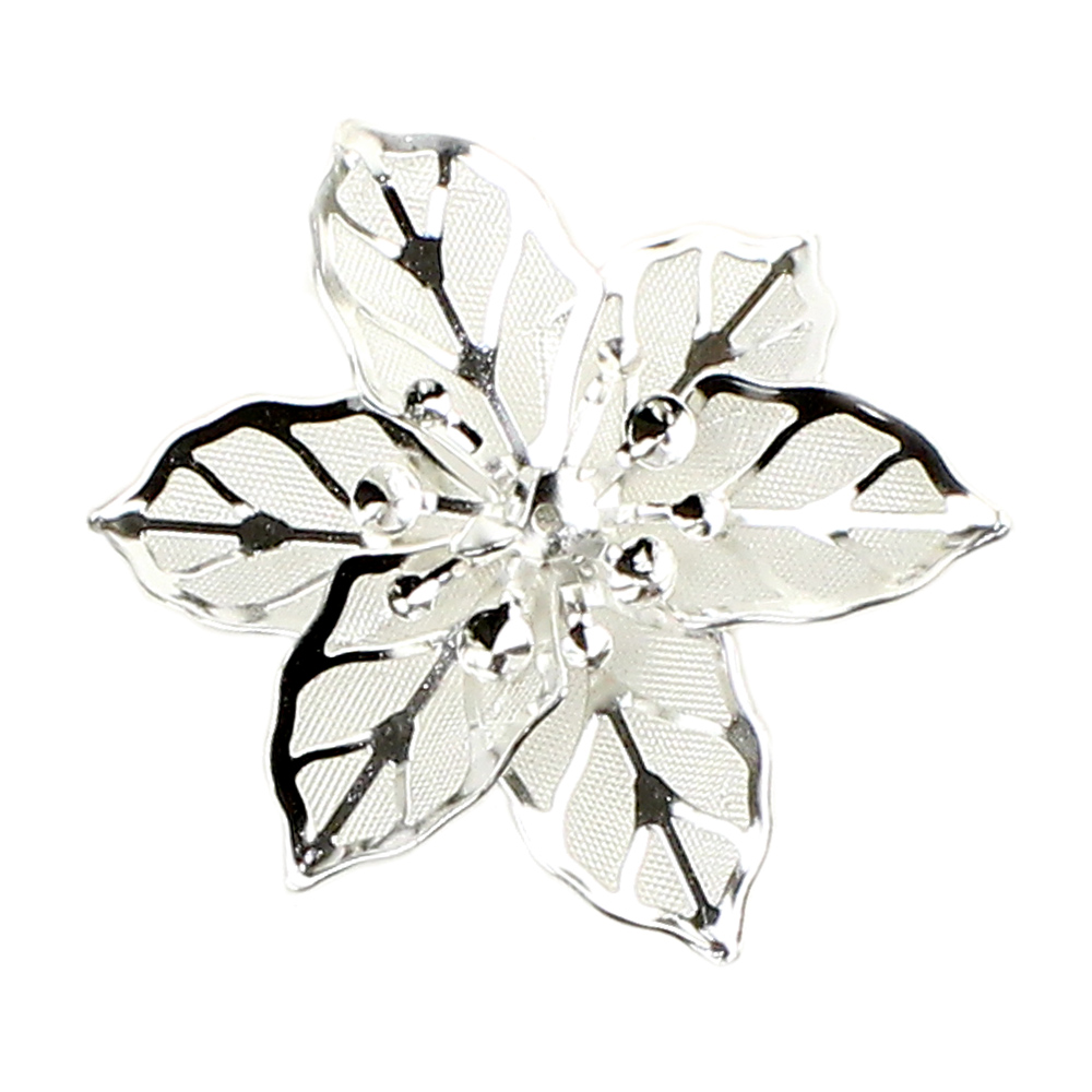 Fleur en maille de laiton argent Fleur en maille de laiton argent