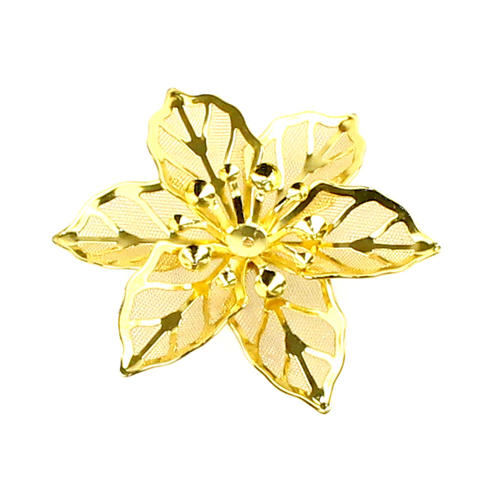 Fleur en maille de laiton or Fleur en maille de laiton or